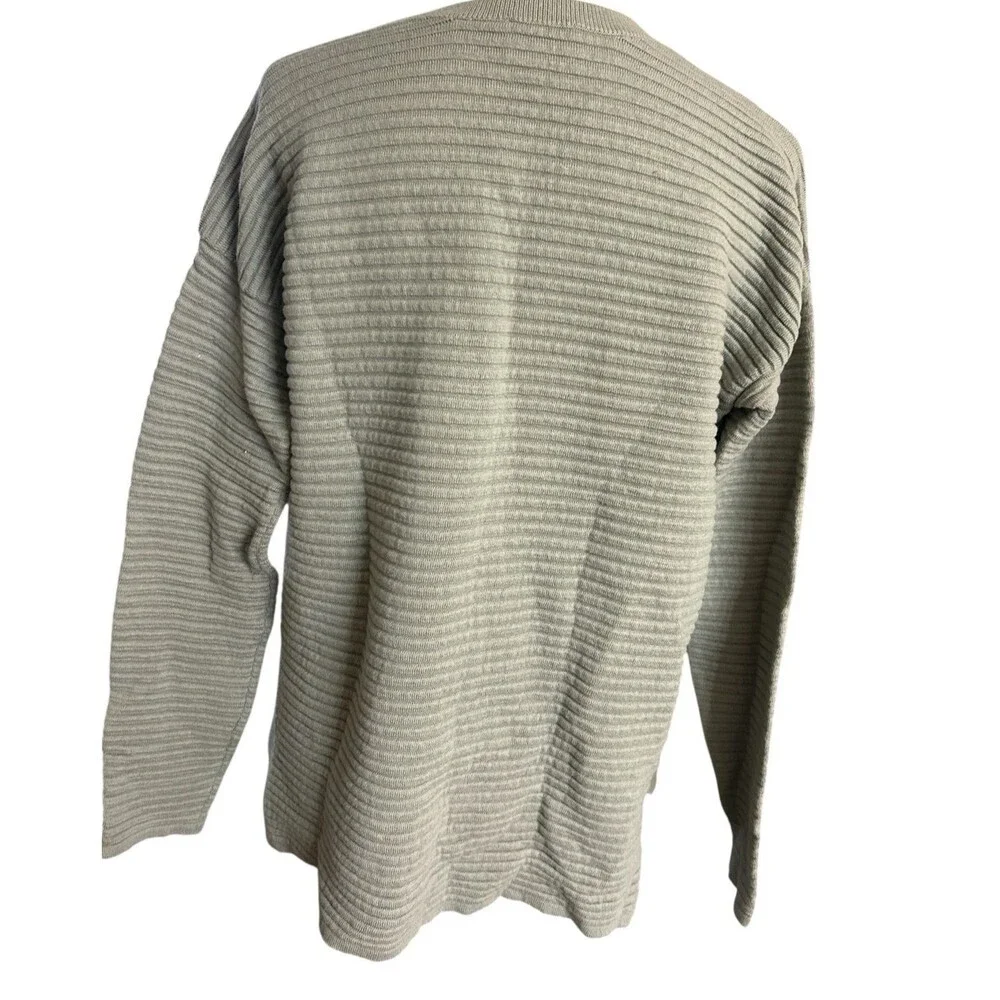 Witchery Womens M Knit Wool Cashmere Blend Gray Drop Shoulder Zipper Sweater - Picture 5 of 8